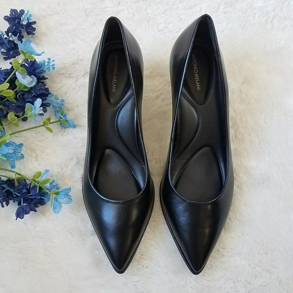 ANTONIO MELANI Ellen Leather Pointed Toe Pumps